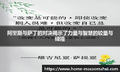 阿里斯与萨丁的对决揭示了力量与智慧的较量与碰撞